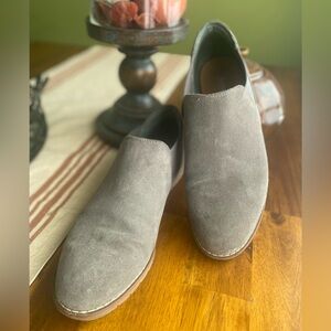 EUC Bjorndal Gray Suede Slip-On Booties